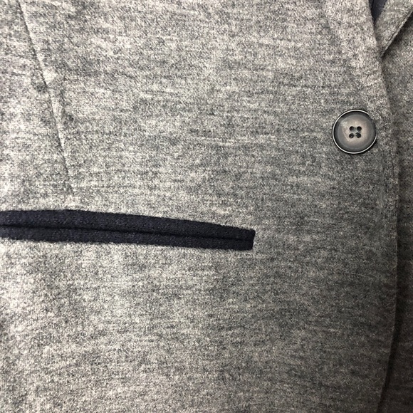 J. Crew Contrast knit wool Blazer Blue Grey NWT - Picture 5 of 13